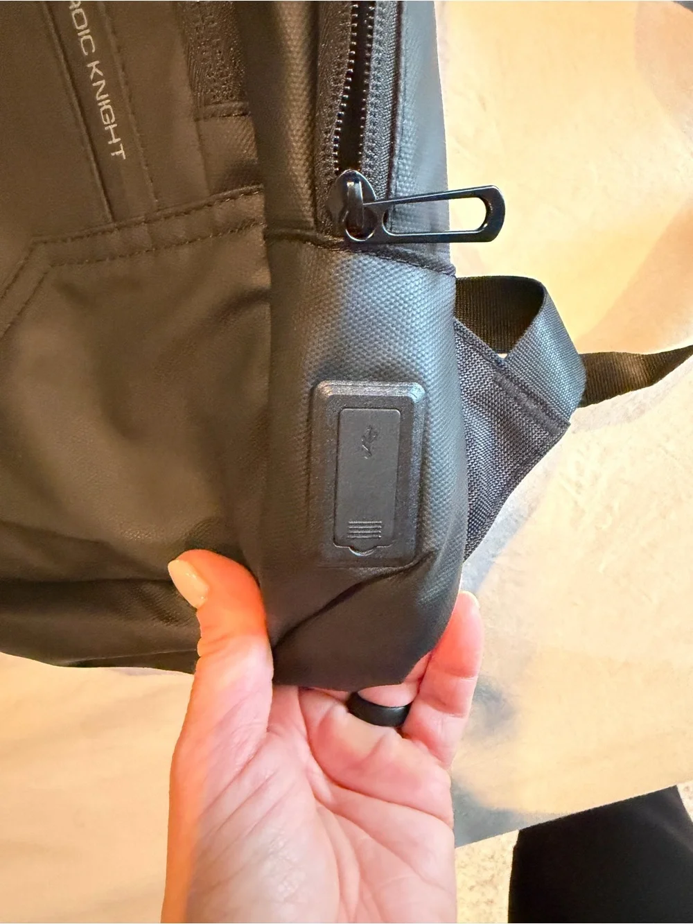 Black Men's Waterproof Urban Sling Backpack - Unbranded
